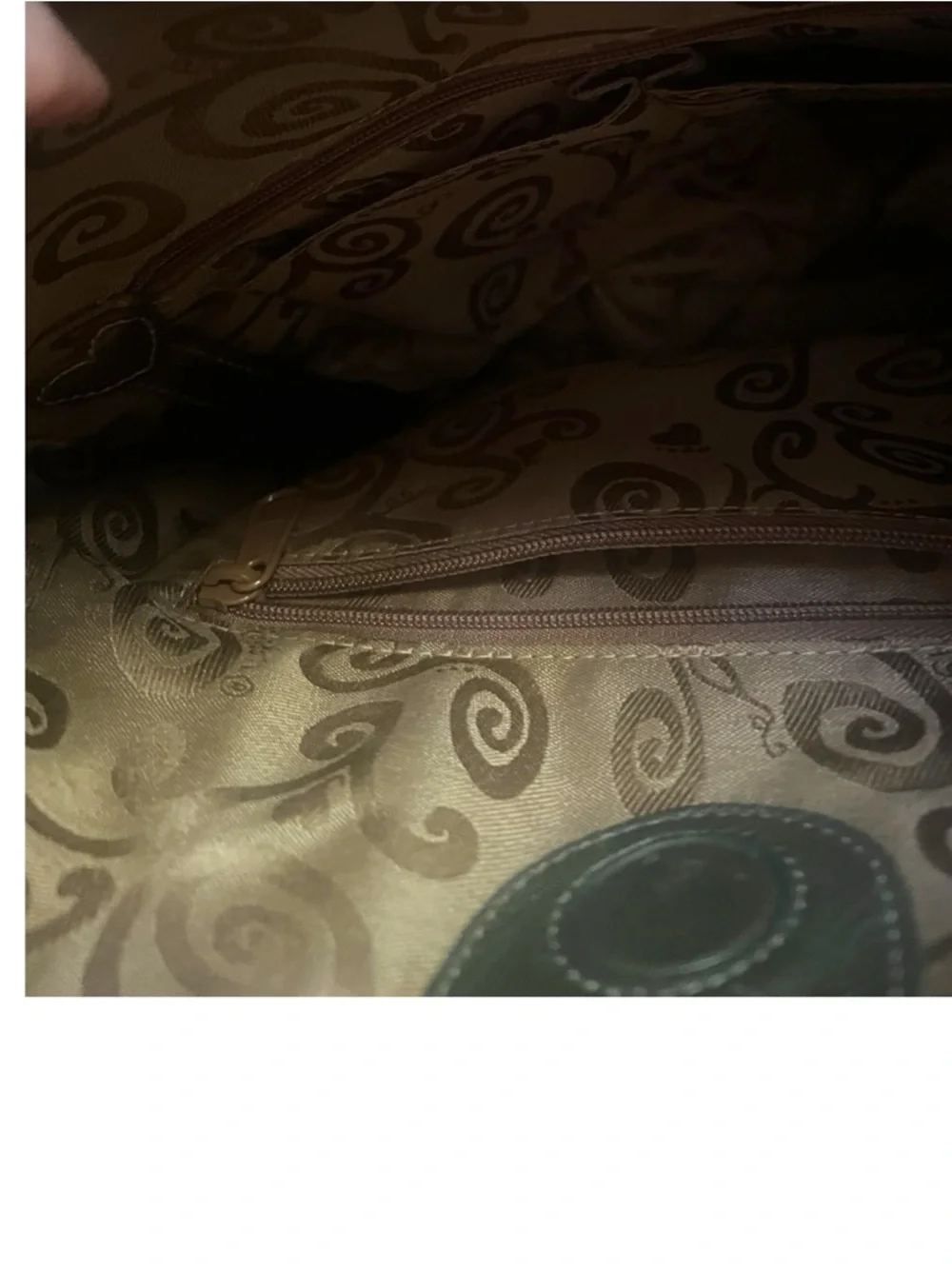 Brighton Donatella Convertible Green Leather shoulder Bag/Backpack